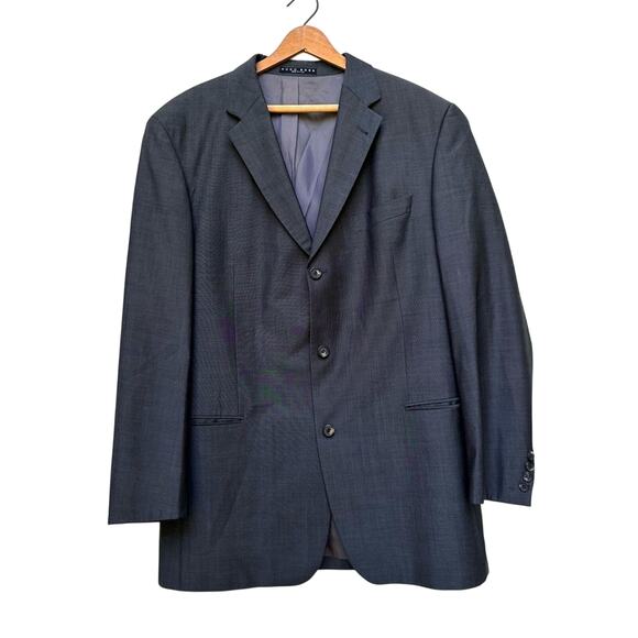 Hugo Boss Gray Wool Suit Jacket Made in USA 2-Button Classic Fit 42R - Picture 1 of 9